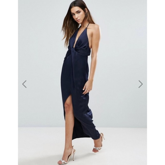 ISO - ASOS Cami Strap Fold Front Wrap Maxi Dress - Picture 5 of 5